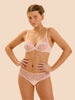 Full cup plunge bra - Blush