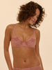 Plunging underwired bra - Smokey Pink