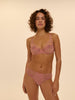 Plunging underwired bra - Smokey Pink