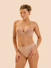 Full cup plunge bra - Nude