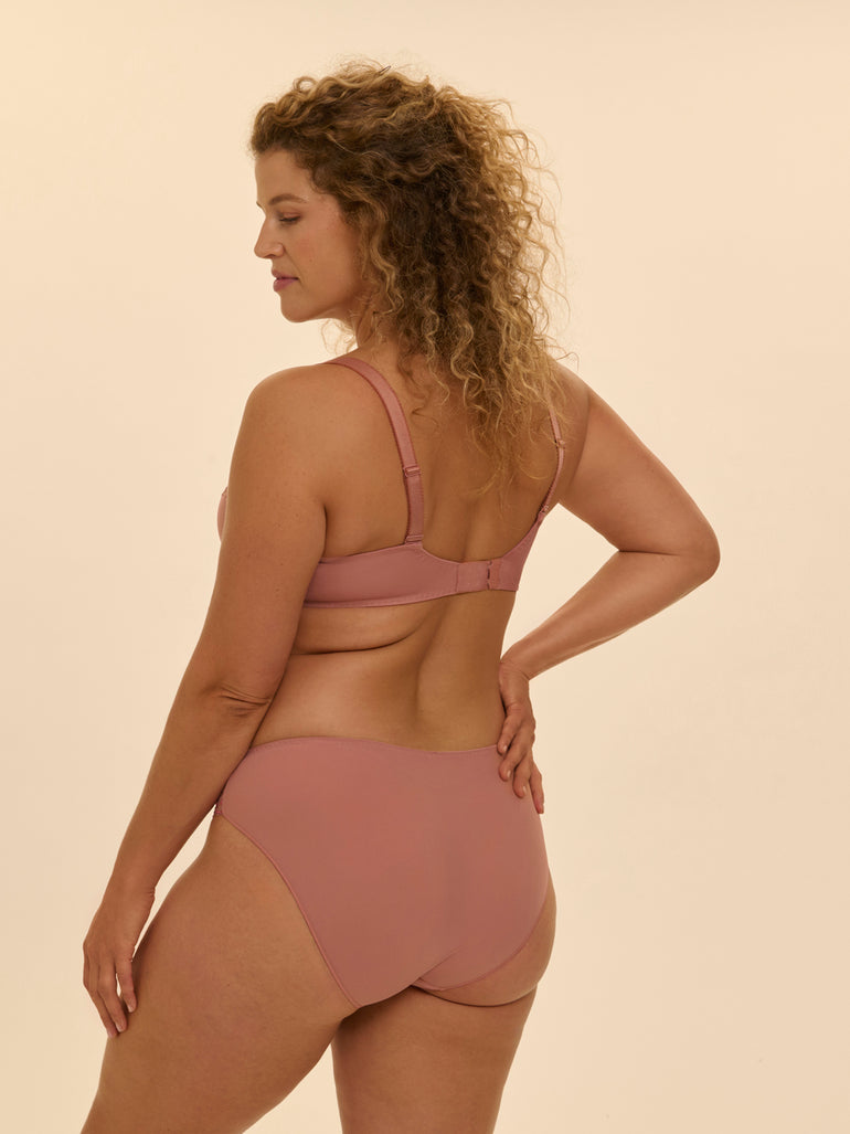 Full cup support bra - Smokey Pink
