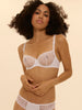 Half cup bra - White