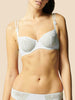 Half cup bra - White
