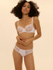 Half cup bra - White