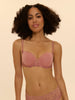 Squared neckline spacer bra - Smokey Pink