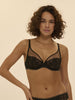 Full cup plunge bra - Black
