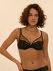 Full cup plunge bra - Black
