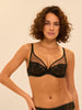 Full cup plunge bra - Black