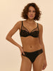 Full cup plunge bra - Black