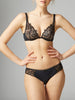 Bloom Sheer Underwire Triangle - Black
