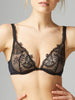 Bloom Sheer Underwire Triangle - Black