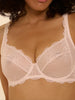 Squared neckline full cup bra - Sakura pink