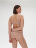 Squared neckline full cup bra - Nude