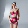 Reve Suspender Belt - Cranberry