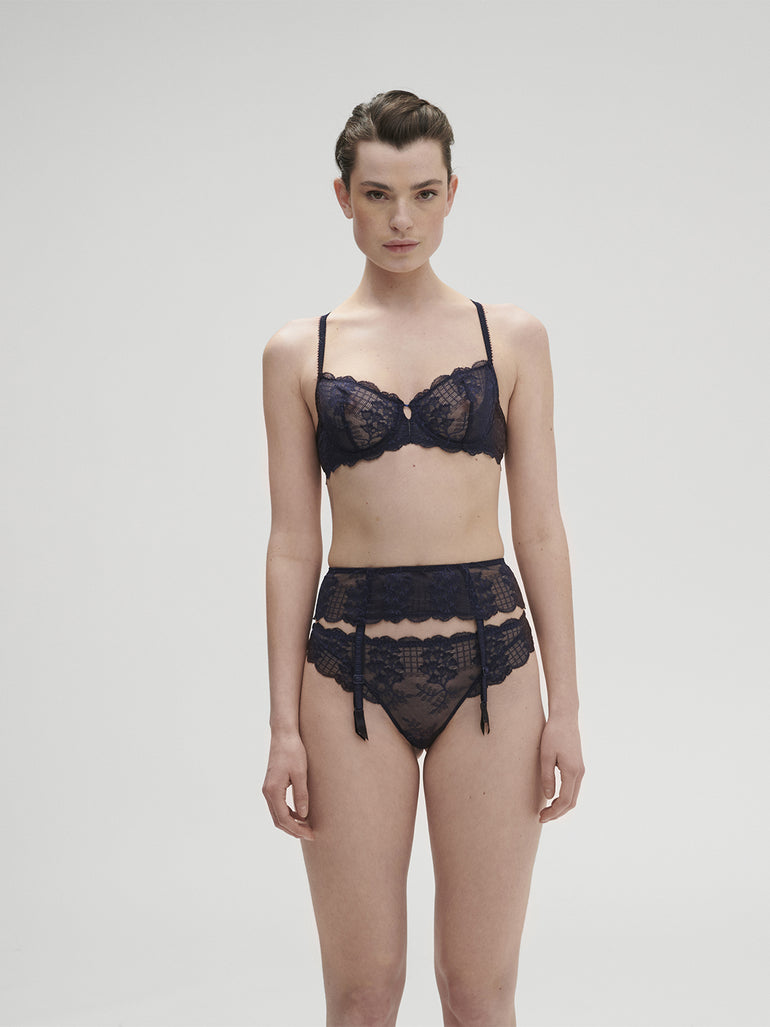 Reve Suspender Belt - Cosmic Blue