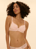 3D plunge bra - Blush