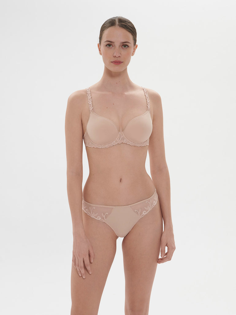 3D plunge bra - Peau rosée