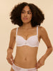 3D moulded bra - White