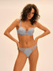 Squared neckline spacer bra - Dream Blue