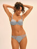 Squared neckline spacer bra - Dream Blue