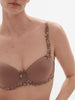 Padded half cup bra - Amaretto