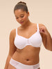 Rigid moulded bra - White