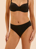 High waist cotton slip - Black