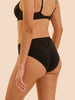 High waist cotton slip - Black