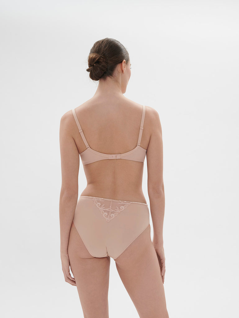 High waist cotton slip - Peau rosée