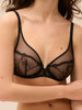 Plunging underwired bra - Black