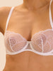 Half cup bra - White