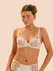 Full cup plunge bra - Natural