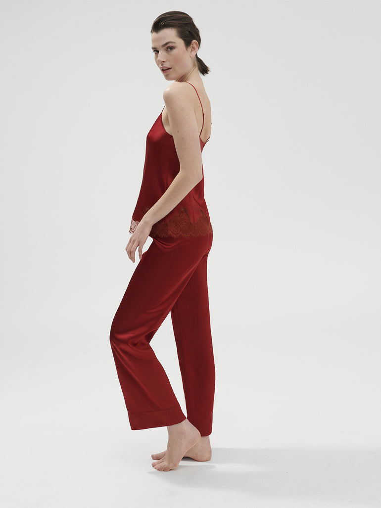 Dream Silk Pant - Tango Red