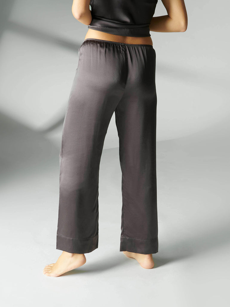 Silk Pant- Charcoal