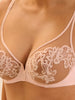 Plunging underwired bra - Pink Nude