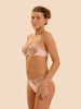 Plunging underwired bra - Pink Nude