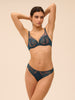 Plunging underwired bra - Prestige Blue