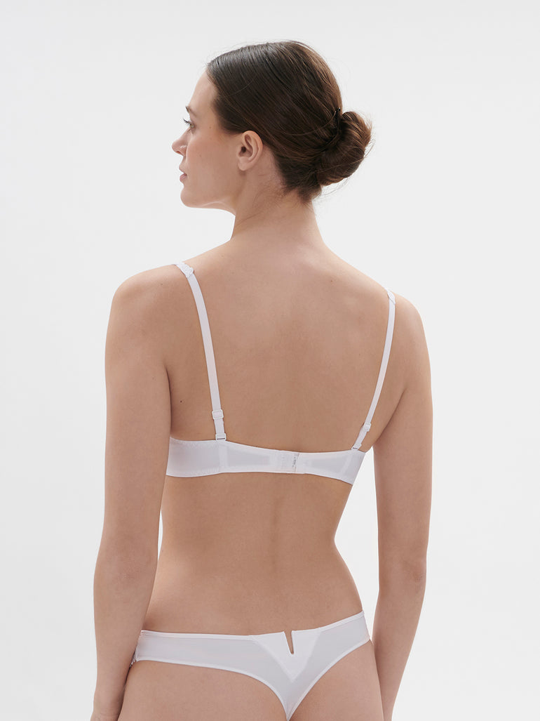 Half cup bra - White