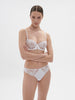 Half cup bra - White