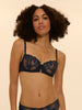 Half cup bra - Sapphire