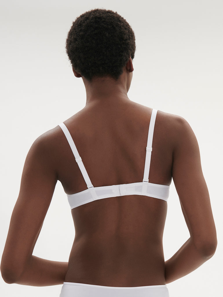 Triangle push-up bra - White