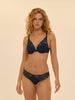 Plunging push-up bra - Sapphire