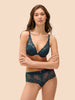 Plunging push-up bra - Prestige Blue