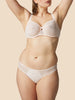 Squared neckline full cup bra - Petal Powder