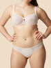 Squared neckline full cup bra - Petal Powder
