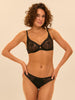Full cup plunge bra - Black