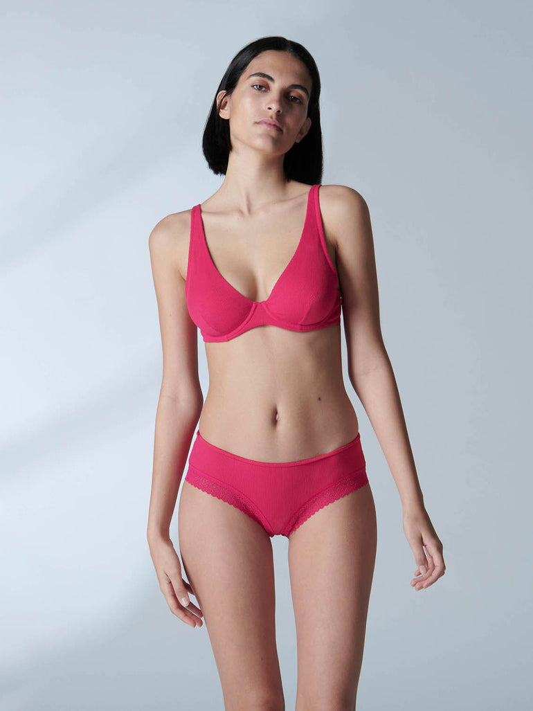 Full Coverage Plunge - Fuschia