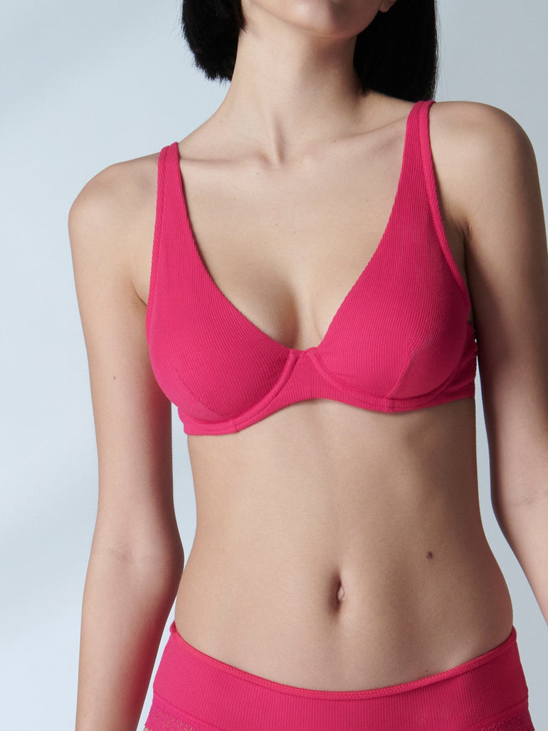 Full Coverage Plunge - Fuschia