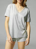 Brume Short Sleeve Top - Mineral Grey