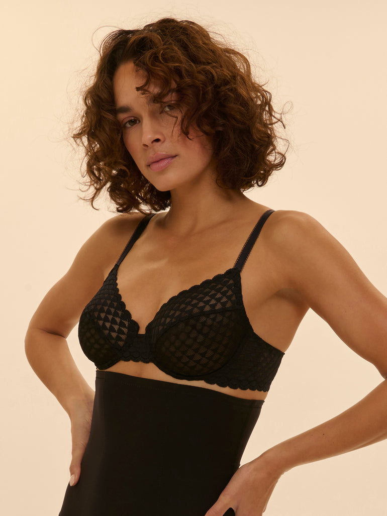 Moulded underwired bra - Black